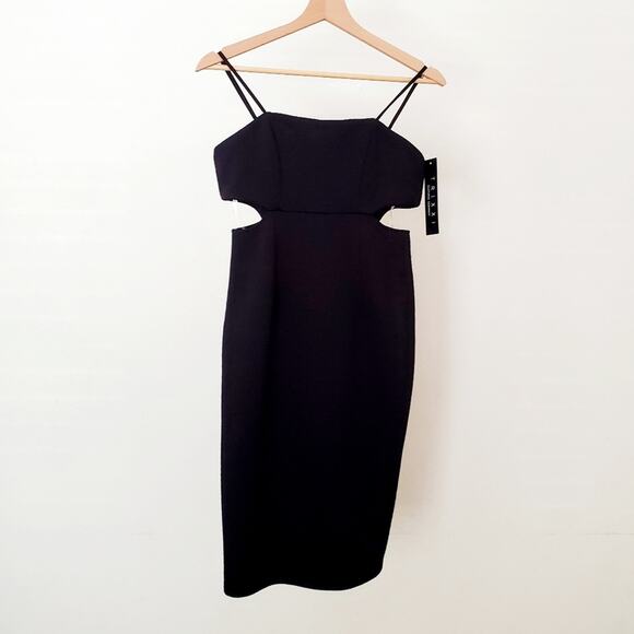 Trixxi Textured Cut Out Mini Dress in Black Size 3 - Picture 8 of 10